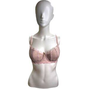 DKNY Women's Peach Lace Belle Du Jour Balconette Bra 36C